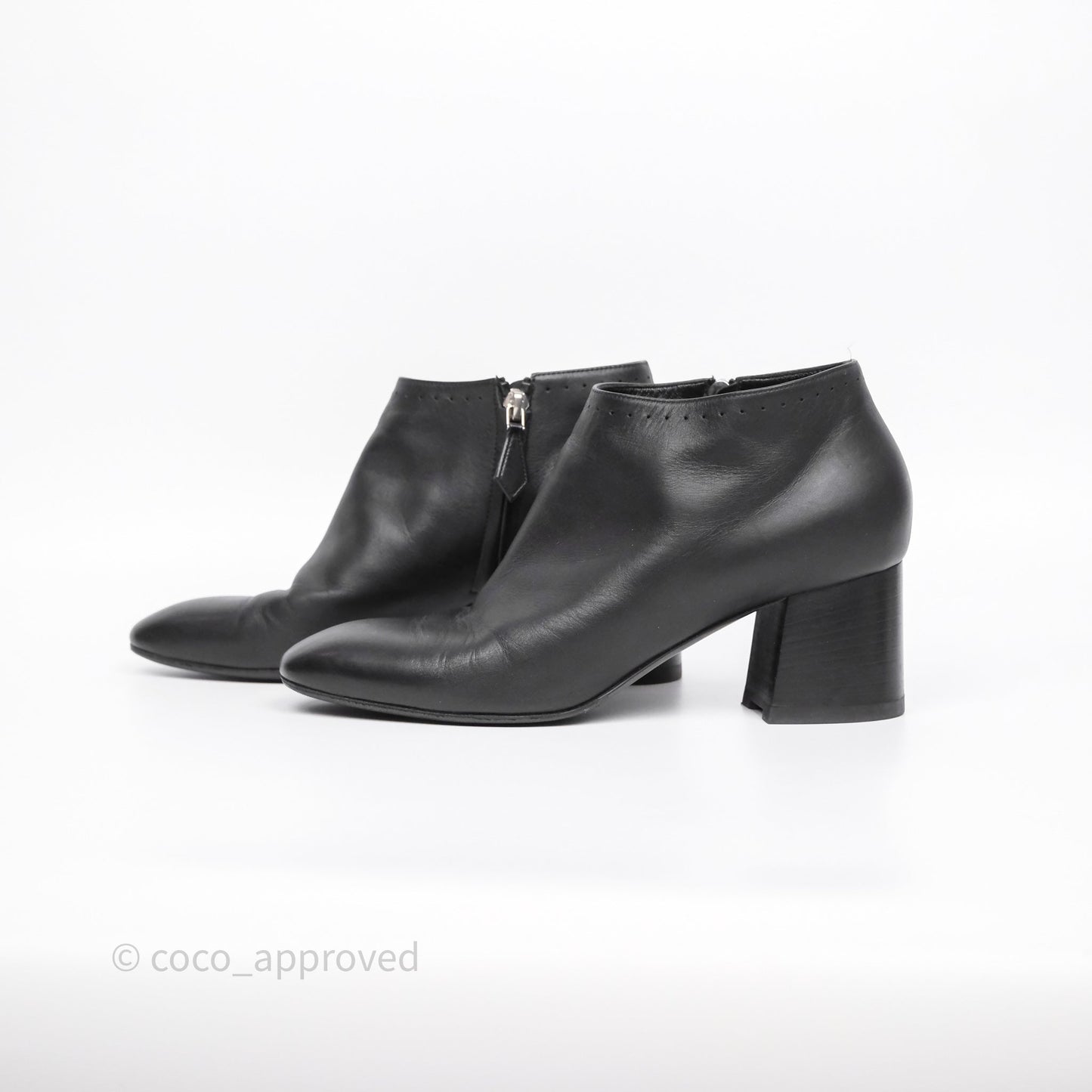 Hermès Ankle Boots Black Size 38