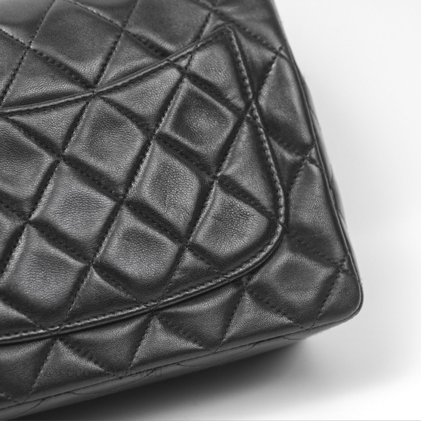 Chanel Vintage Mini Square Black Lambskin 24K Gold Hardware