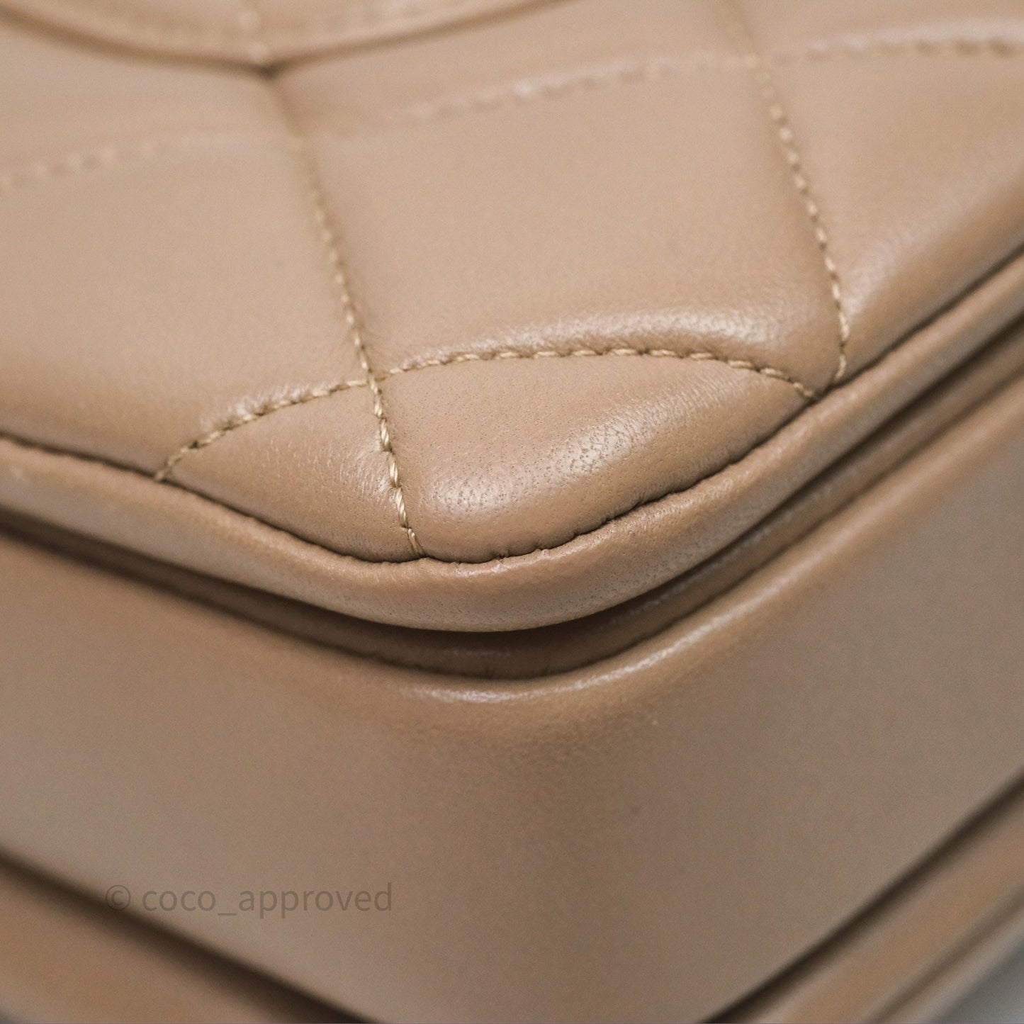 Chanel Small Trendy CC Beige Lambskin Gold Hardware
