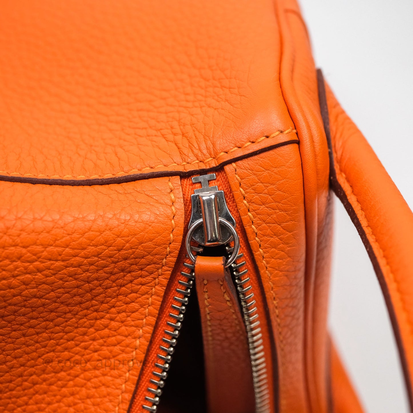 Hermès Lindy 30 Orange 93 Clemence Palladium Hardware