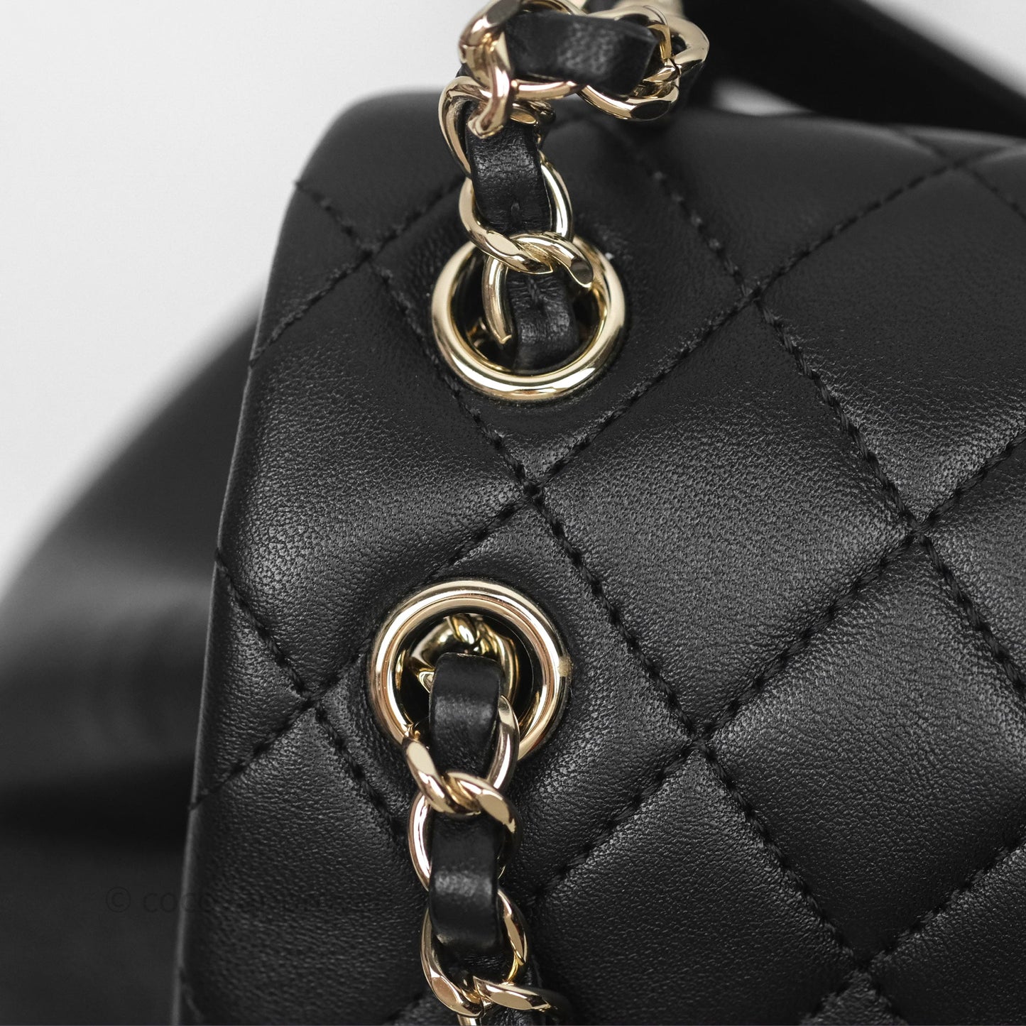 Chanel Small Duma Drawstring Backpack Black Lambskin Gold Hardware