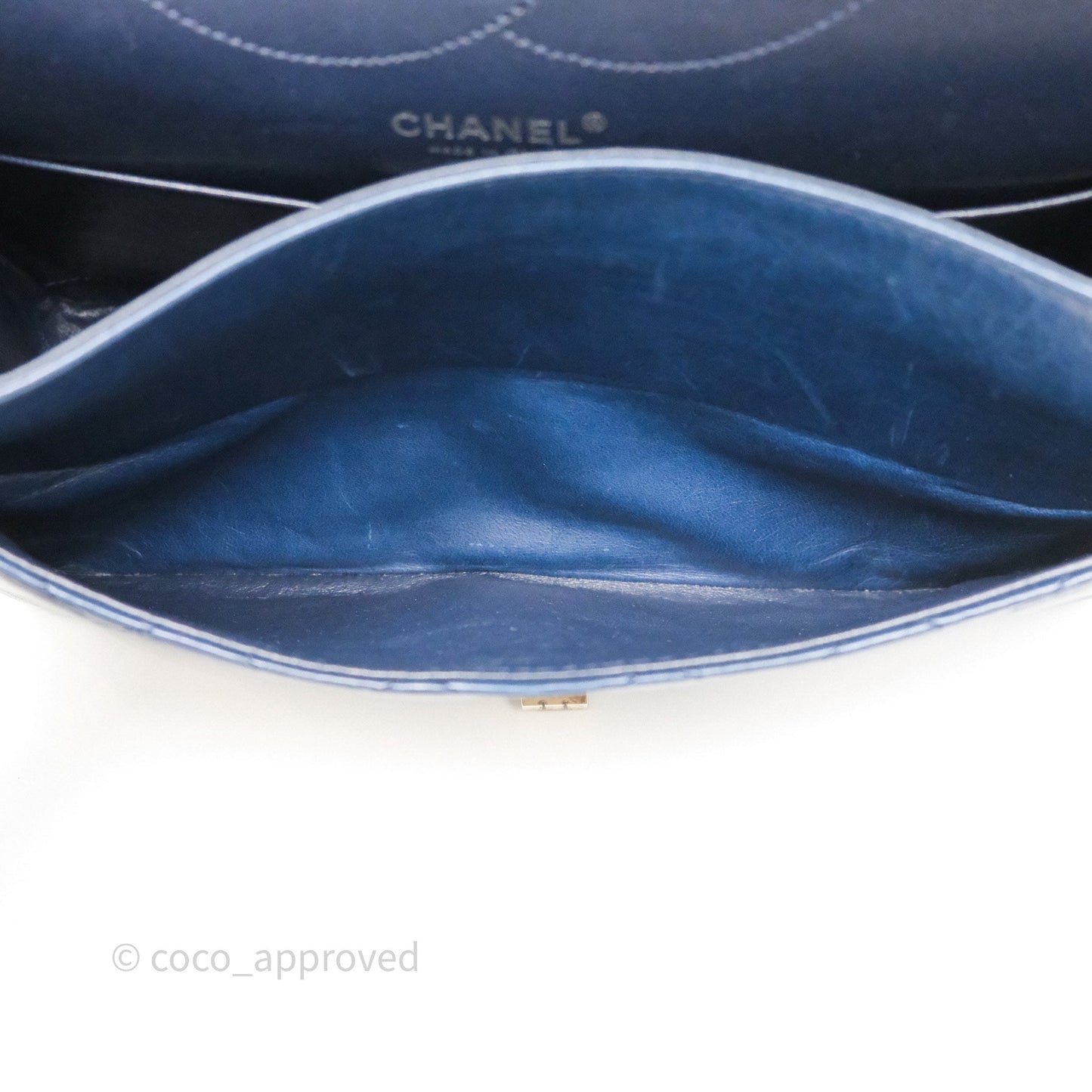 Chanel Reissue 227 Quilted Navy Lambskin Ruthenium Hardware