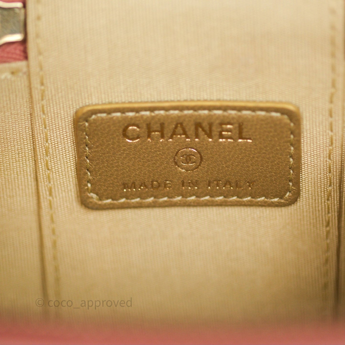 Chanel Mini Pearl Crush Vanity With Chain Pink Gold Hardware