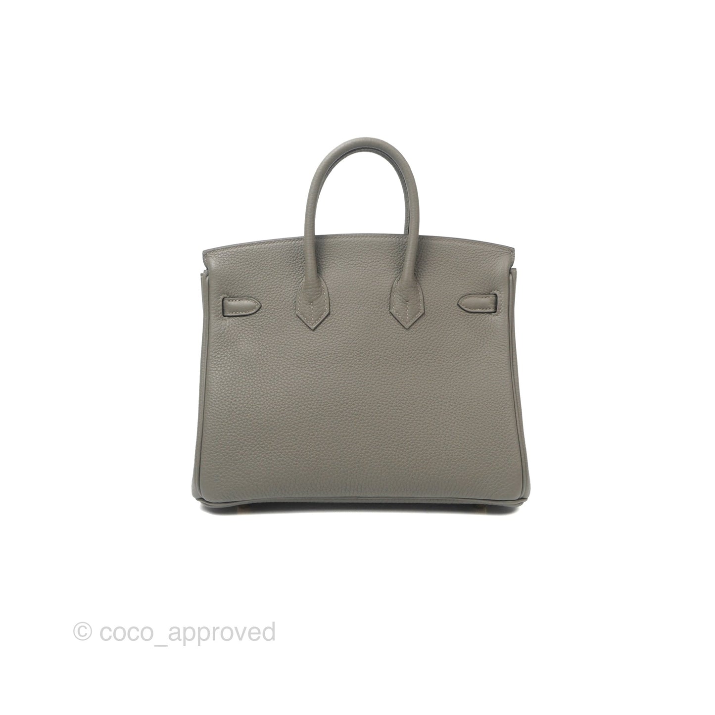 Hermes Birkin 25 Retourne Gris Meyer 0L Togo Gold Hardware