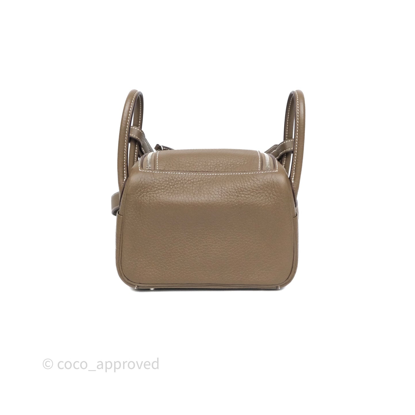 Hermès Mini Lindy 20 Etoupe 18 Clemence Palladium Hardware