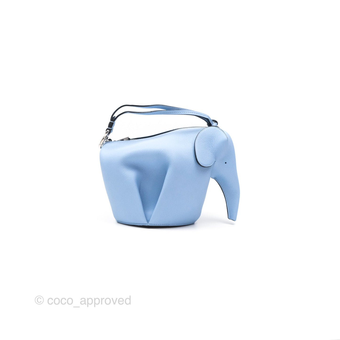 Loewe Elephant Bag In Classic Calfskin Blue
