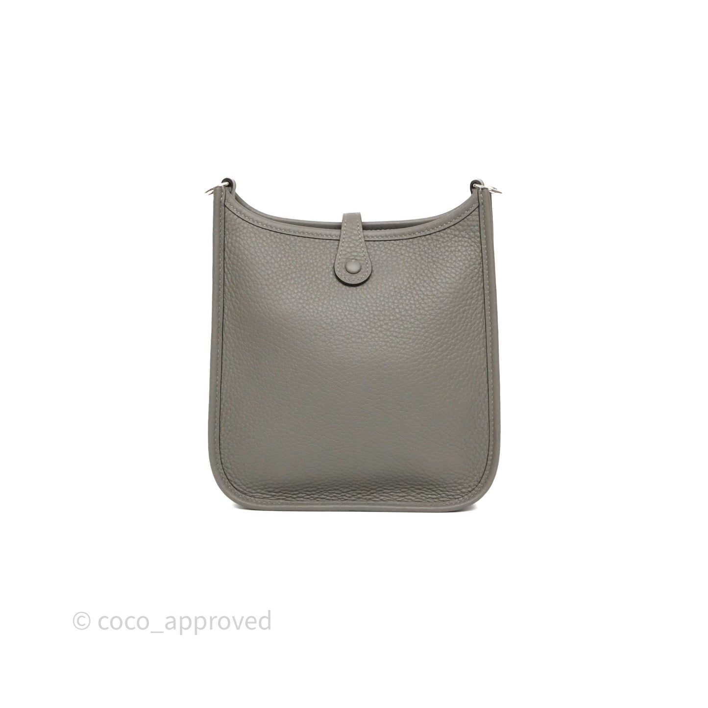 Hermès Mini Evelyne 16 Gris Meyer 0L Clemence Palladium Hardware