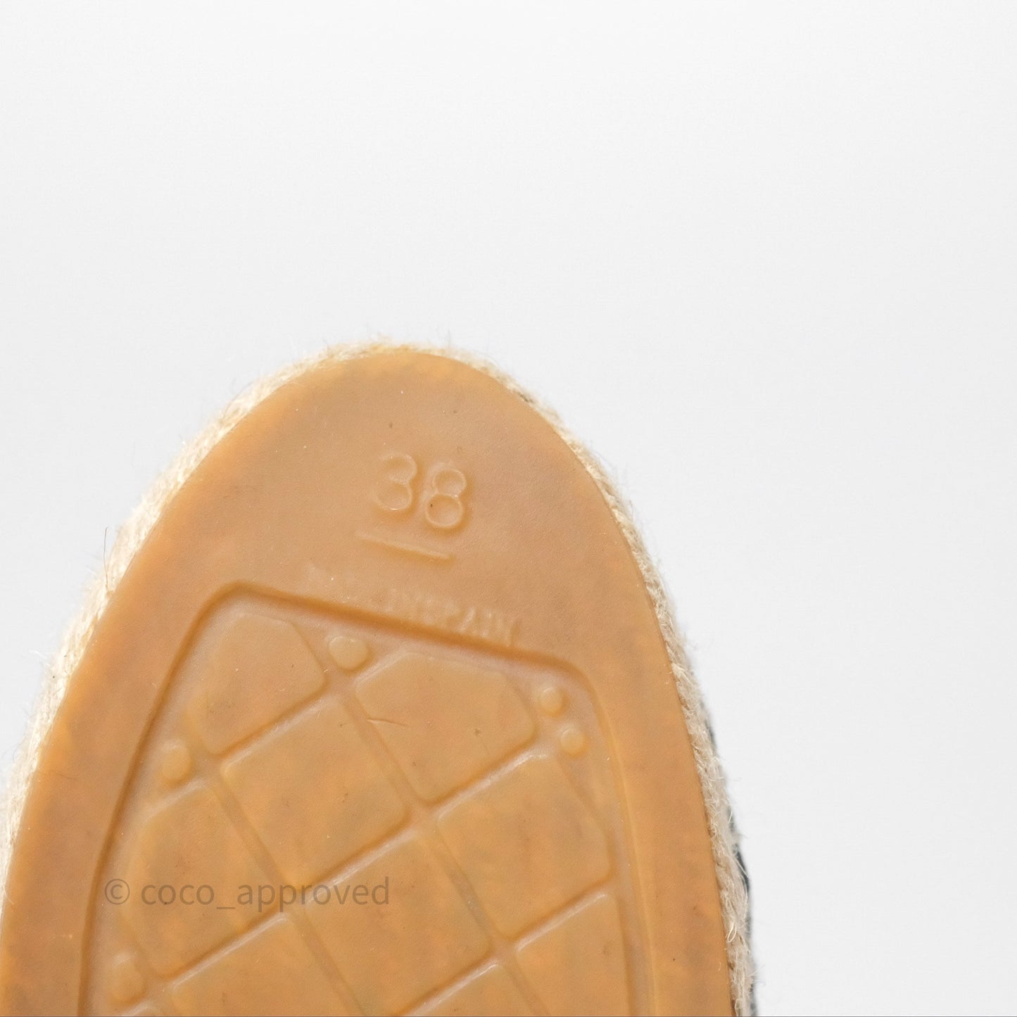 Chanel Espadrille Black Tweed Size 38