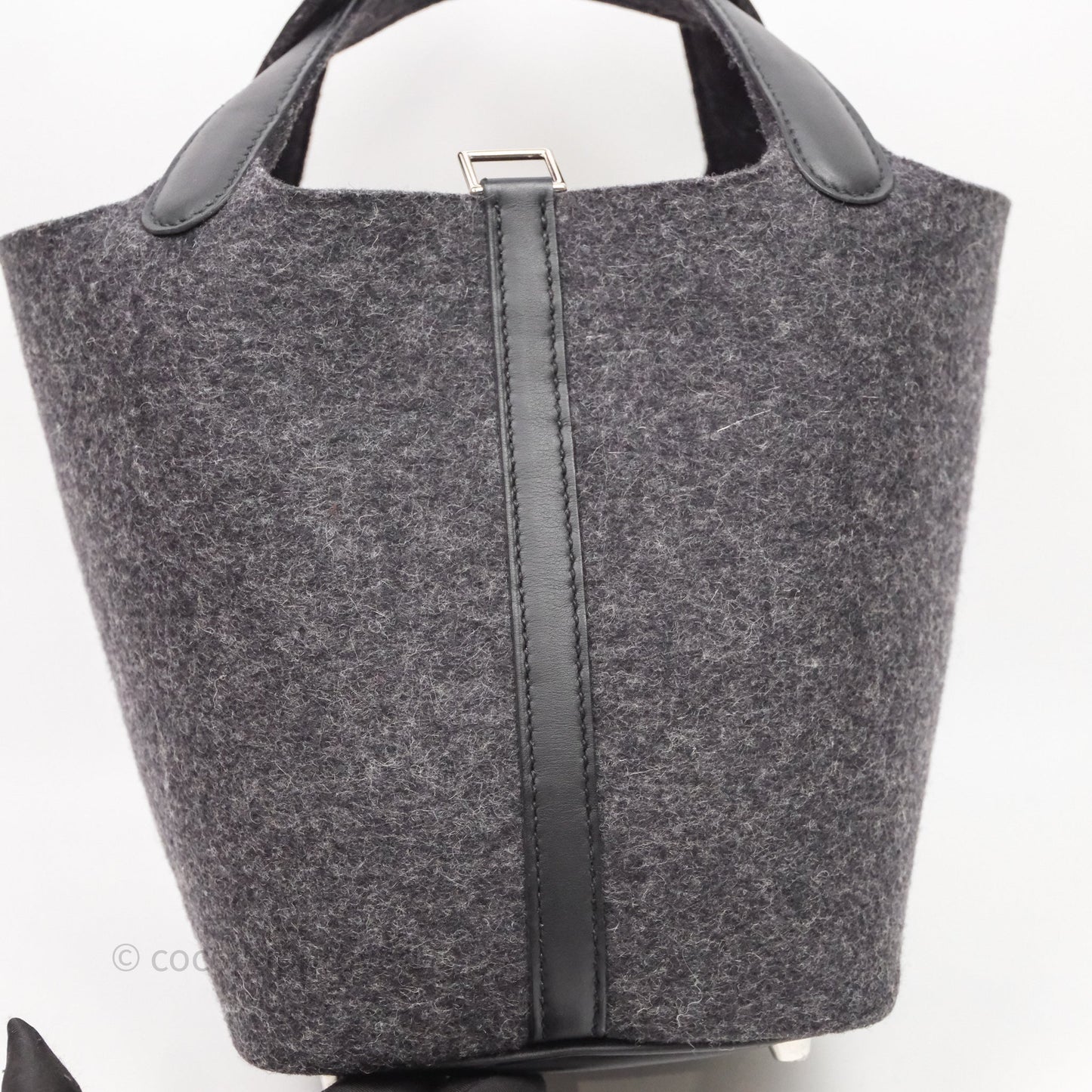 Hermès Picotin 18 Graphite 88/ Noir 89 Wool Swift Palladium Hardware