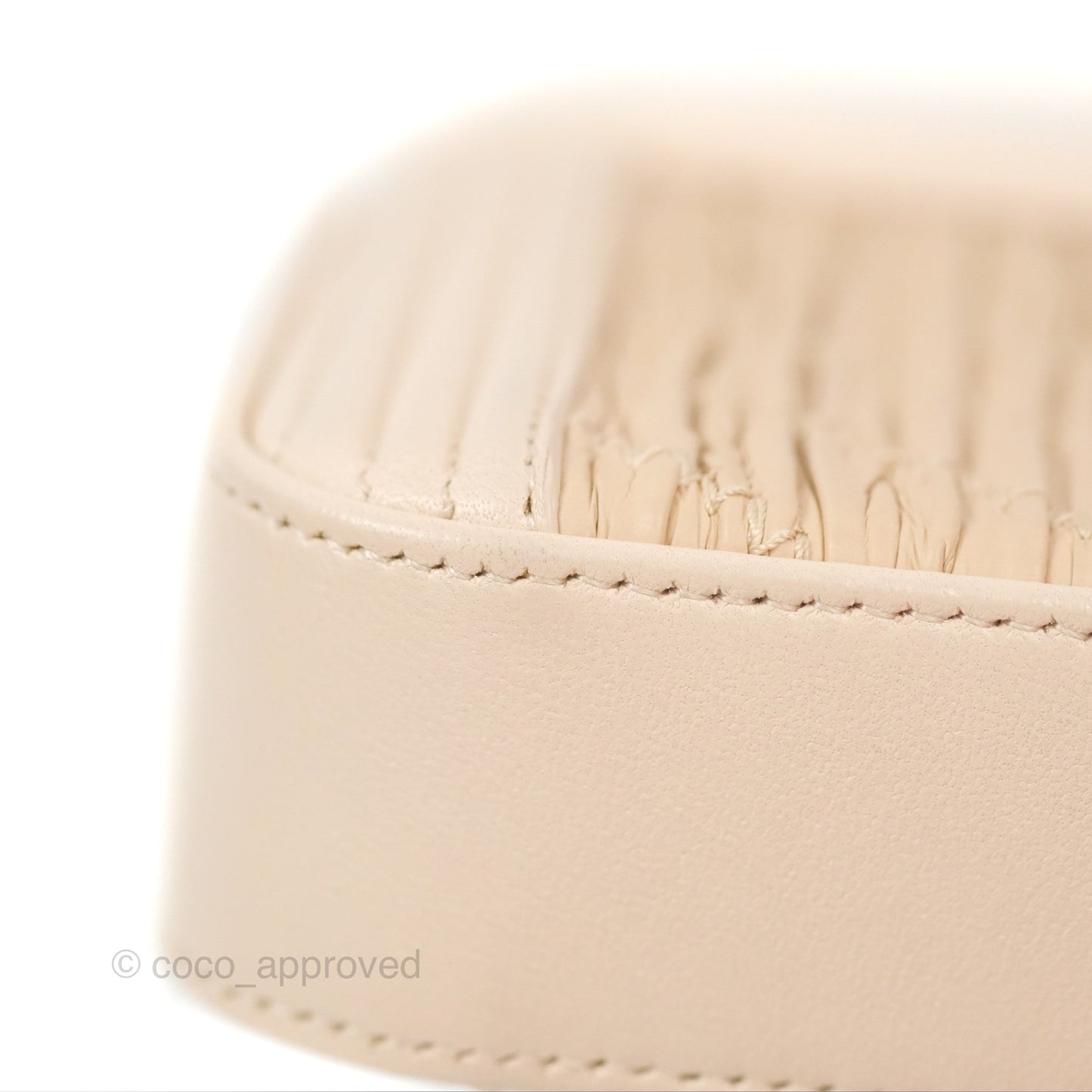 Chanel Boy Double Zip Clutch On Chain Chevron Pale Beige Aged Gold Hardware