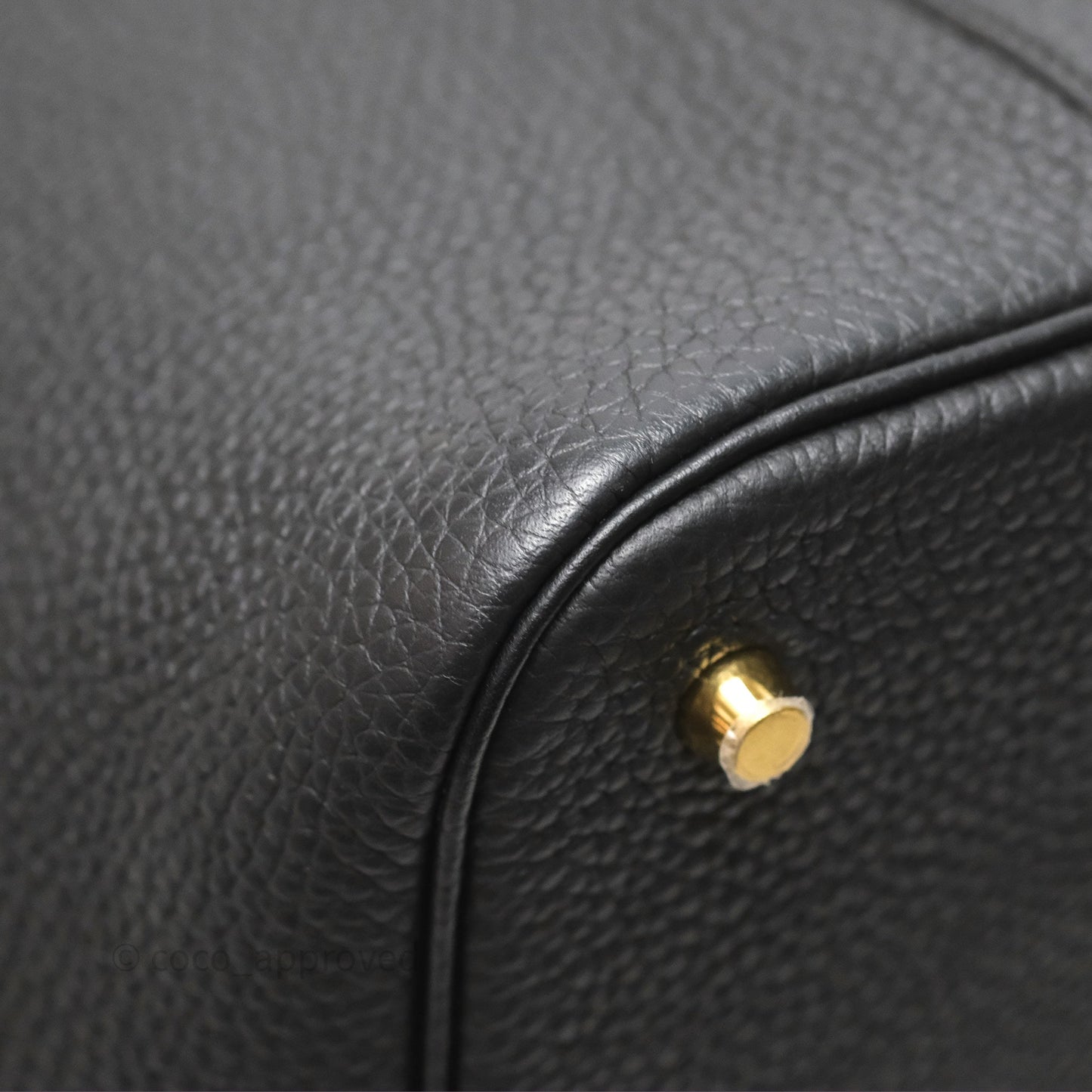 Hermès Picotin 22 Noir 89 Clemence Gold Hardware