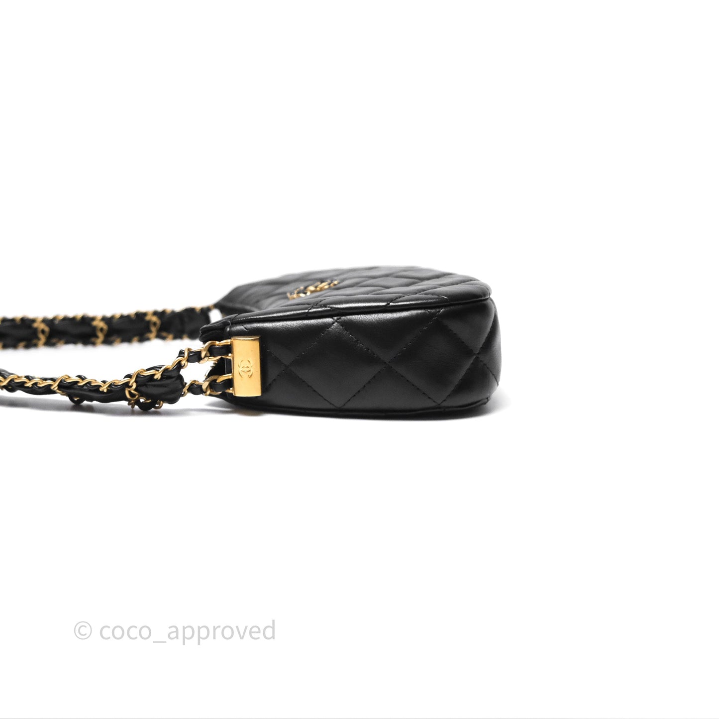 Chanel Hobo Bag Black Aged Calfskin Aged Gold Hardware