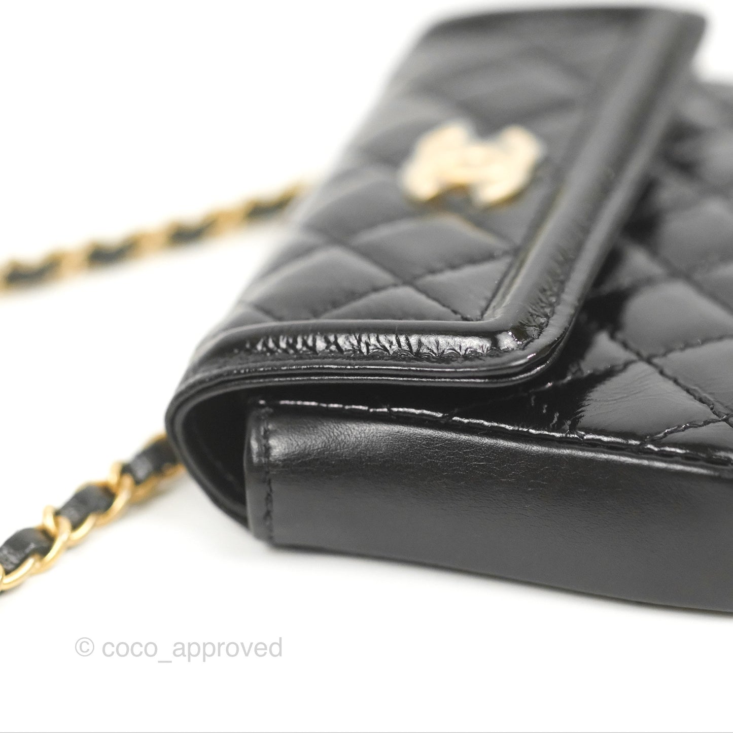 Chanel Waist Belt Bag Black Glazed Aged Calfskin Aged Gold Hardware