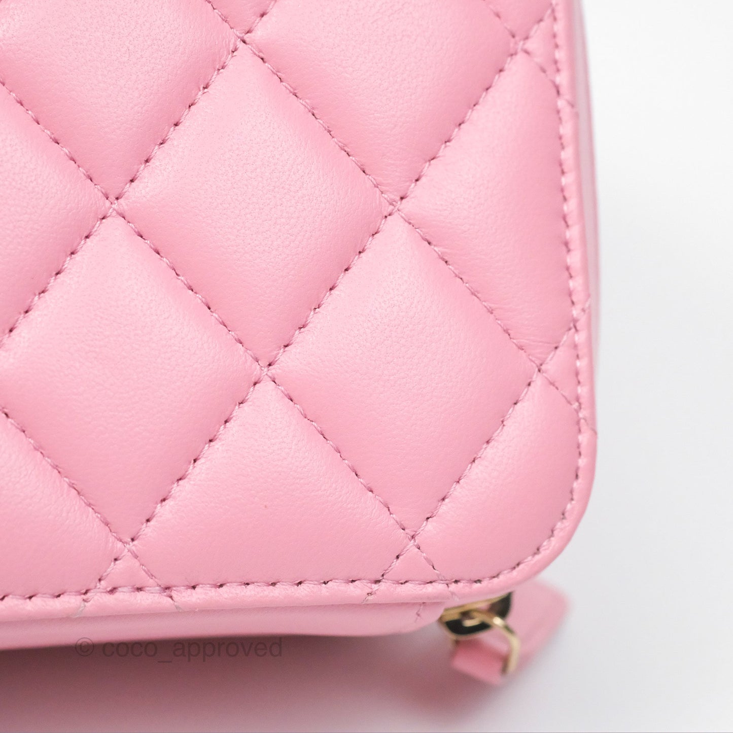 Chanel Camera Case Quilted Pink Lambskin Gold Hardware