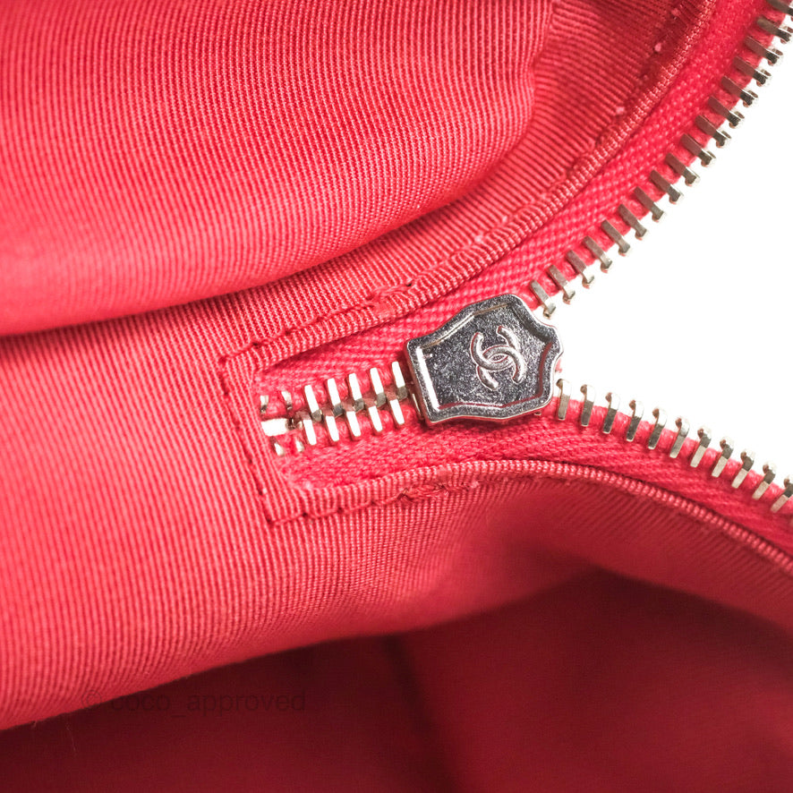 Chanel Aquarium PVC Coral Pink Crumpled Calfskin Silver Hardware