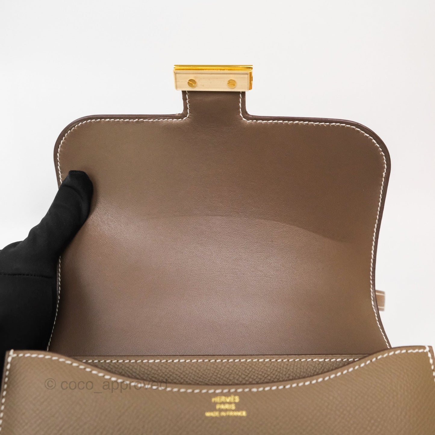 Hermès Constance Mini 18cm Mirror Etoupe Epsom Gold Hardware