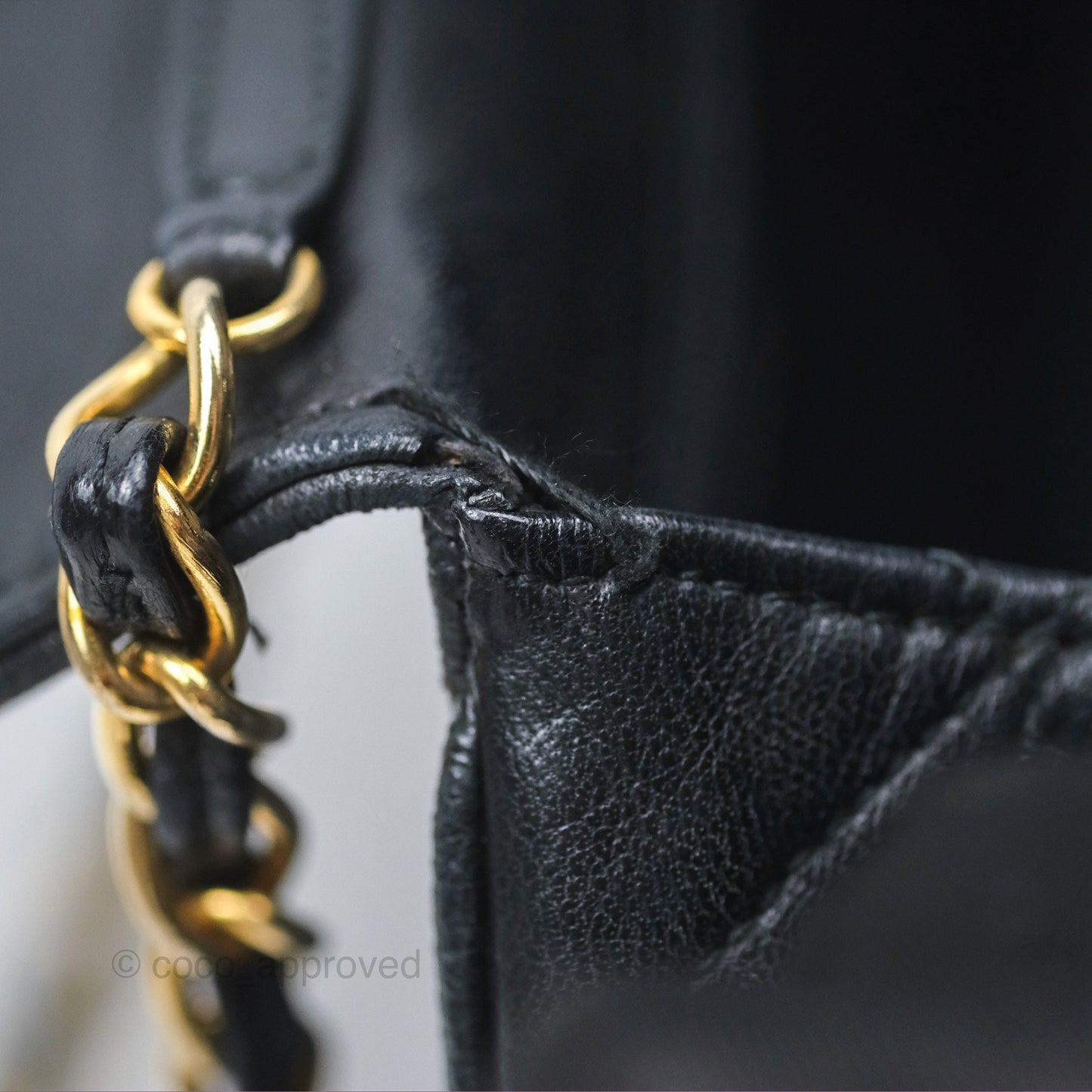 Chanel Vintage Mini Clutch with Chain Black Lambskin Gold Hardware