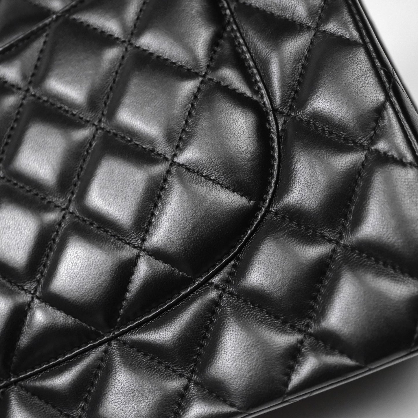 Chanel Classic Jumbo Double Flap Black Lambskin Bag Gold Hardware