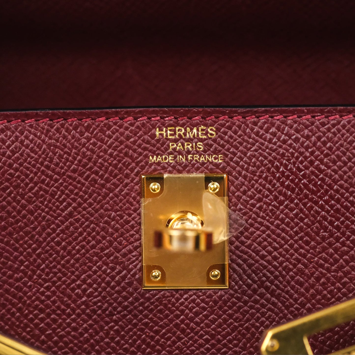 Hermès Sellier Kelly 25 Rouge H Epsom Gold Hardware