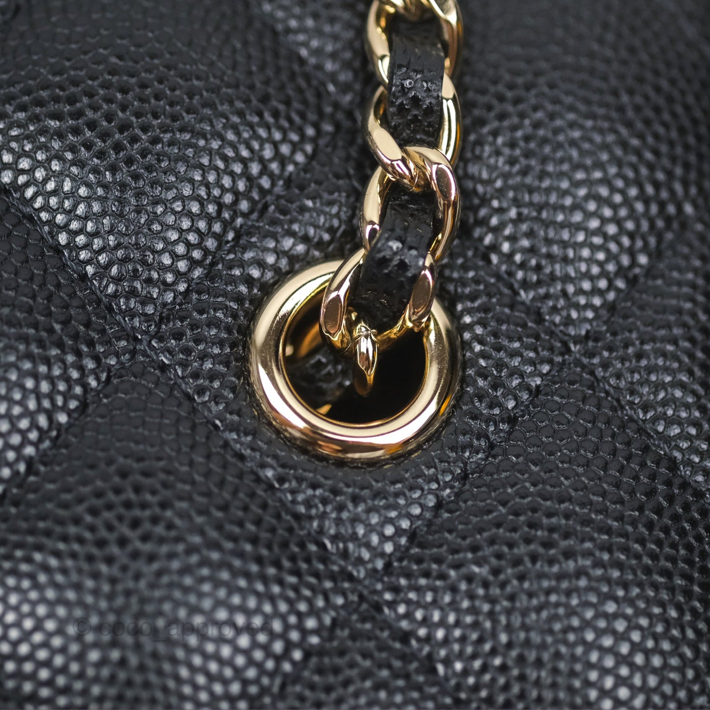 Chanel Vanity Rectangular With Chain Black Caviar Gold Hardware