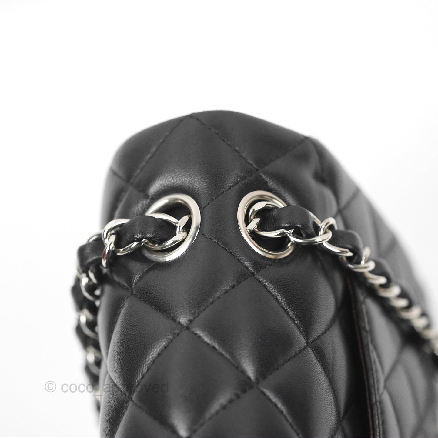 Chanel Small Classic Quilted Flap Black Lambskin Silver Hardware