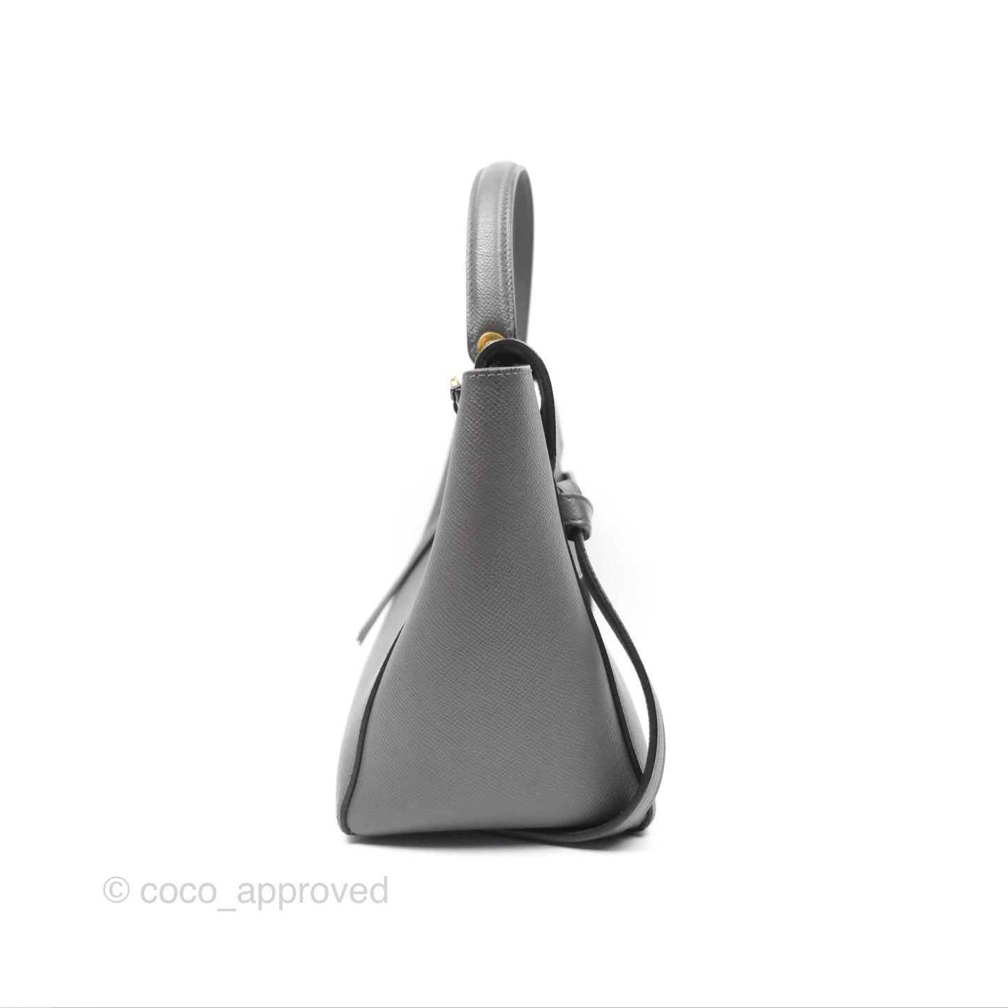 Celine Micro Belt Bag Grey Grained Calfskin Gold Hardware