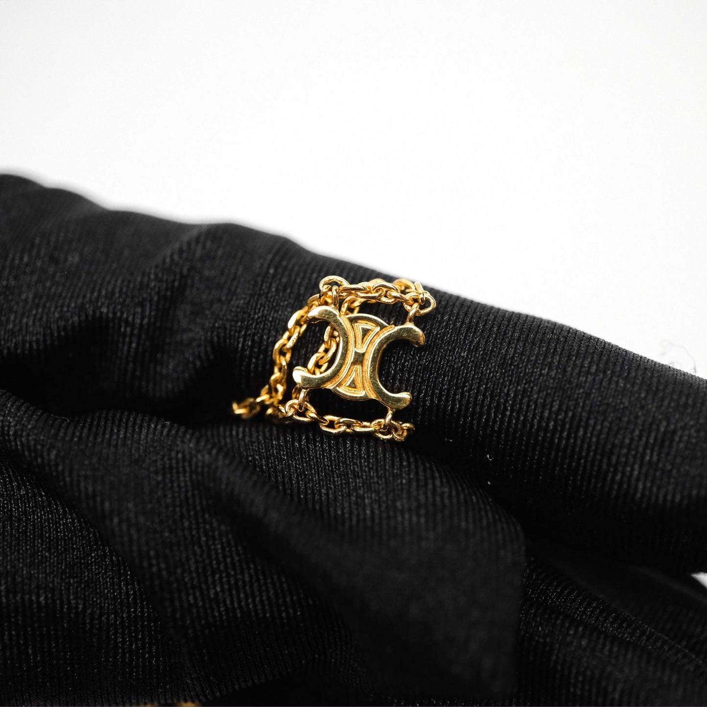 Celine Triomphe Suspended Bracelet In Gold