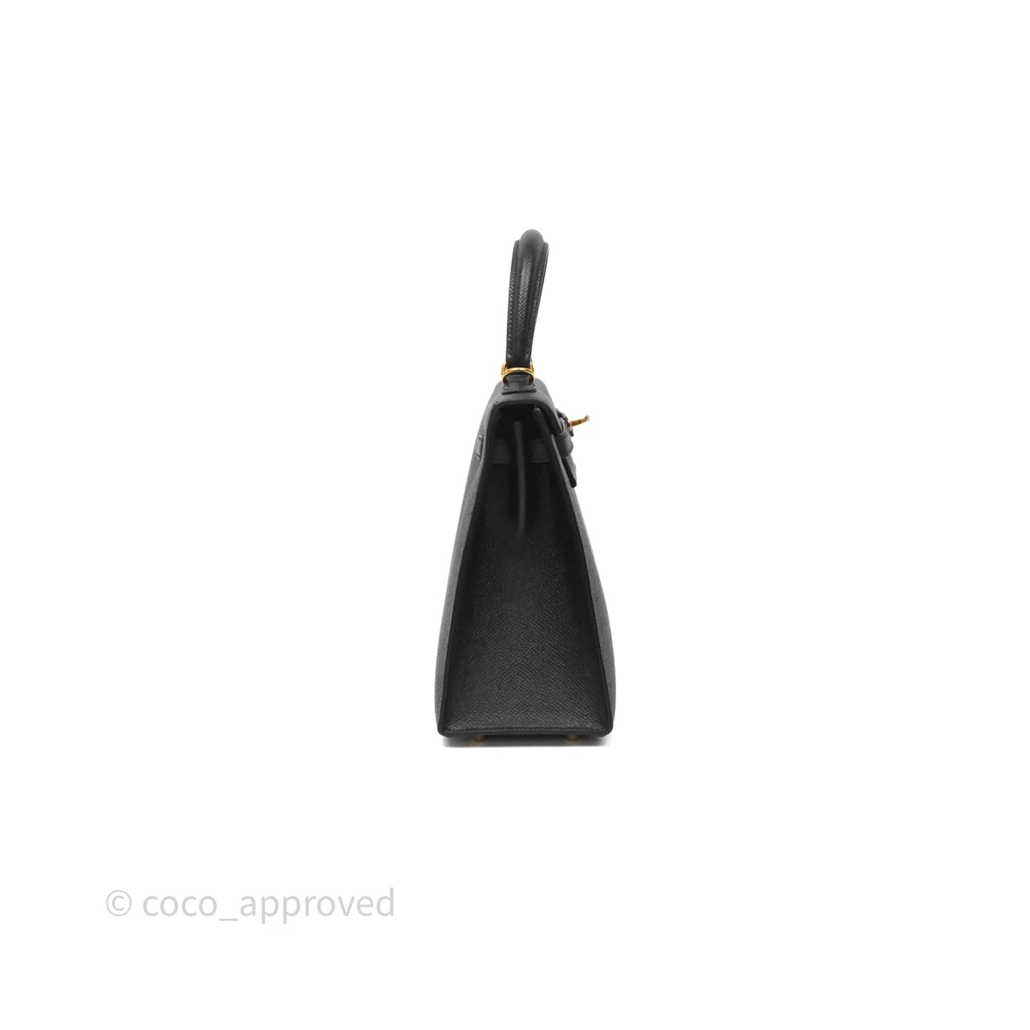 Hermès Kelly 25 Black Noir 89 Epsom Gold Hardware