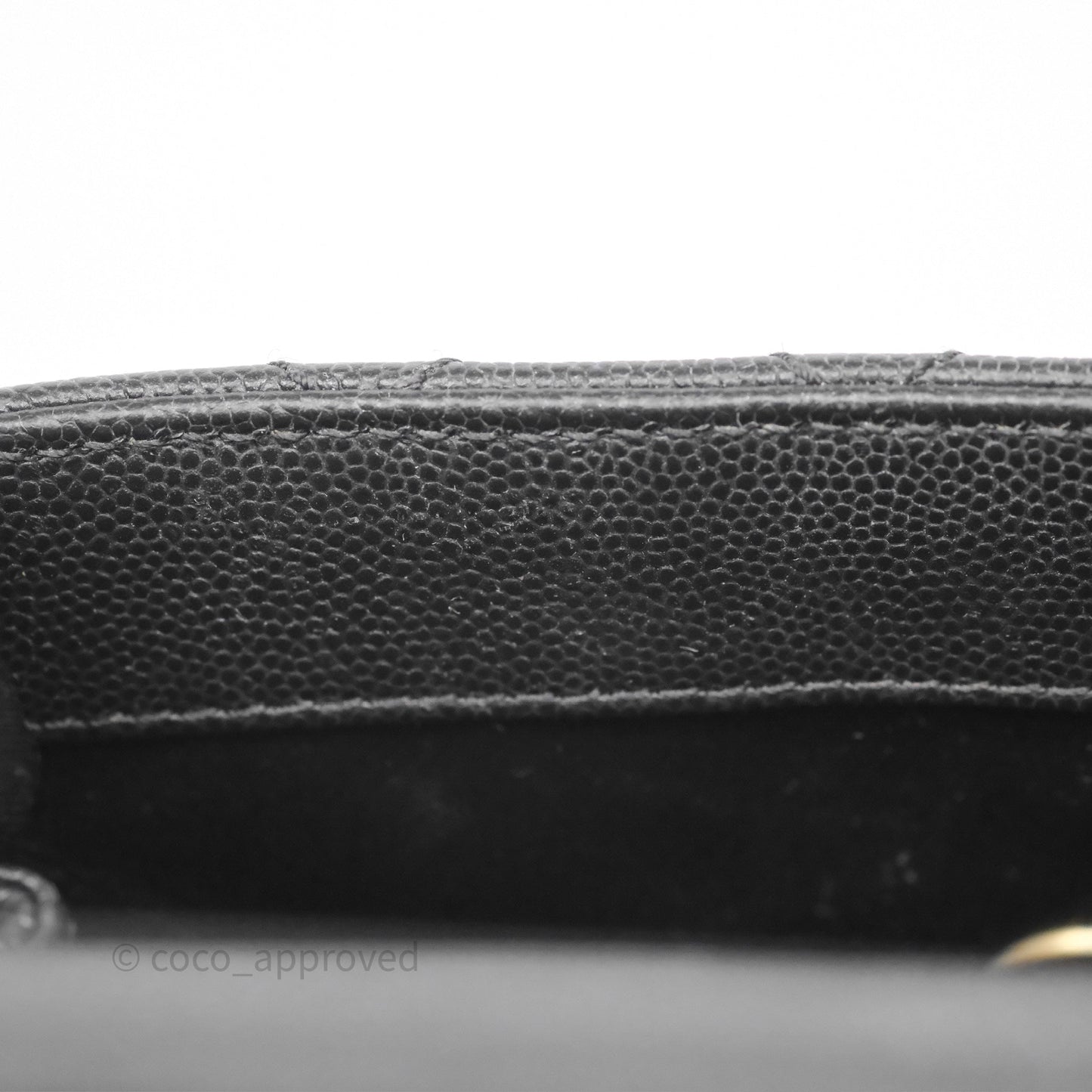 Chanel Small Coco Handle Black Caviar Gold Hardware Lizard Embossed Handle