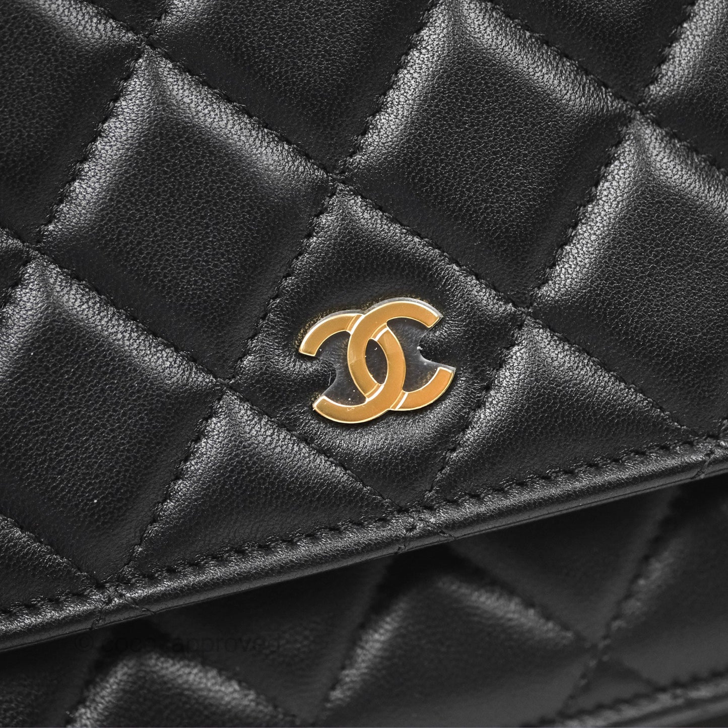 Chanel Quilted Classic Wallet on Chain WOC Black Lambskin Gold Hardware