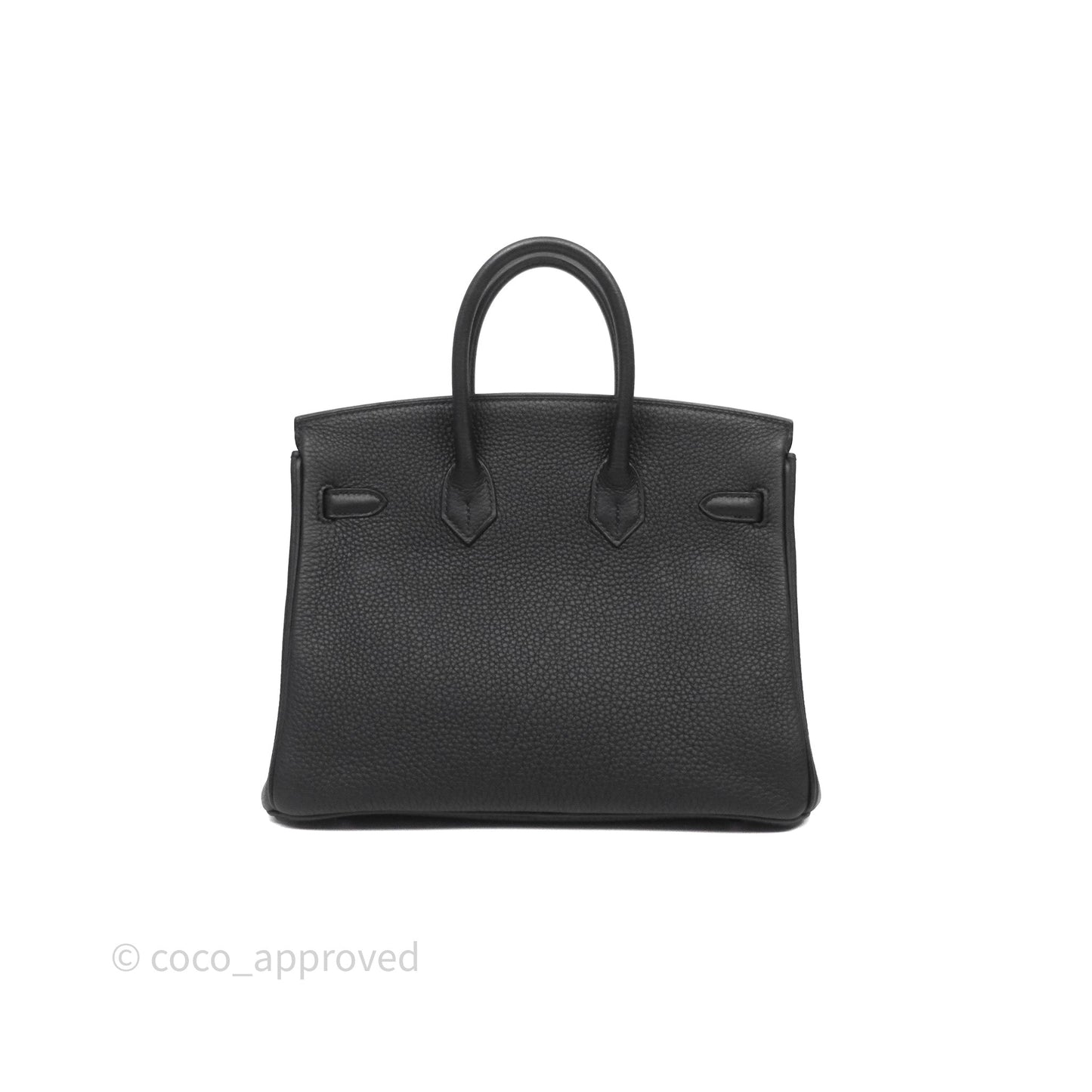 Hermes Birkin 25 Black 89 Togo Rose Gold Hardware
