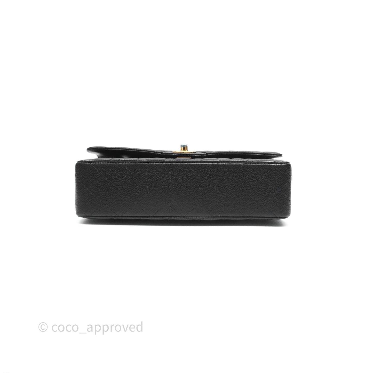 Chanel Classic M/L Medium Flap Quilted Black Caviar Gold Hardware