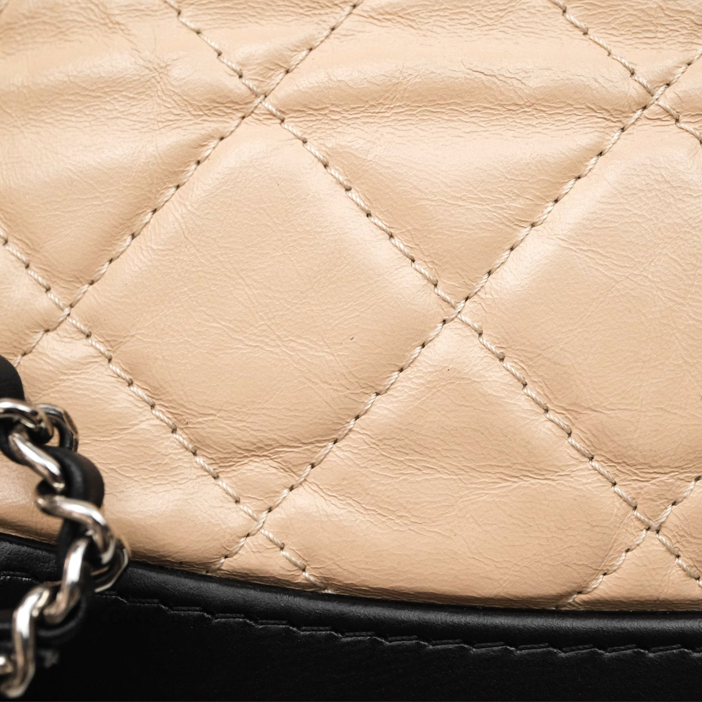 Chanel Quilted Small Gabrielle Backpack Black/Beige Aged Calfskin