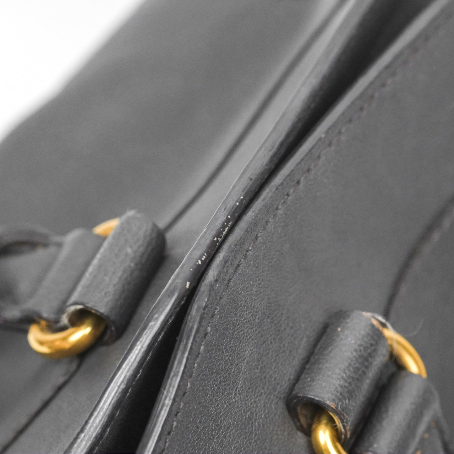 Saint Laurent Chyc Bag Dark Grey Calfskin Gold Hardware