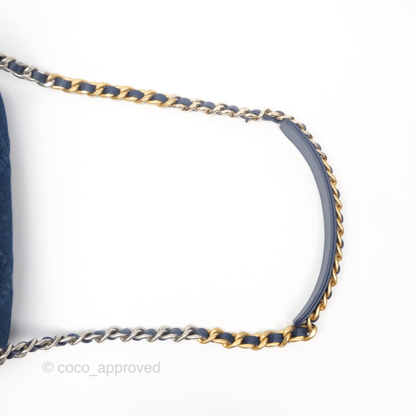 Chanel 19 Small Denim Fabric Mixed Hardware 22P