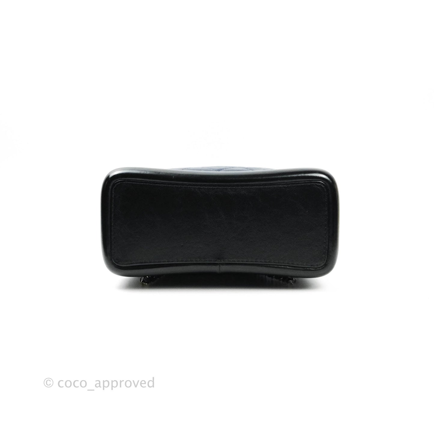 Chanel Gabrielle Backpack Black Aged Calfskin Small Navy Black