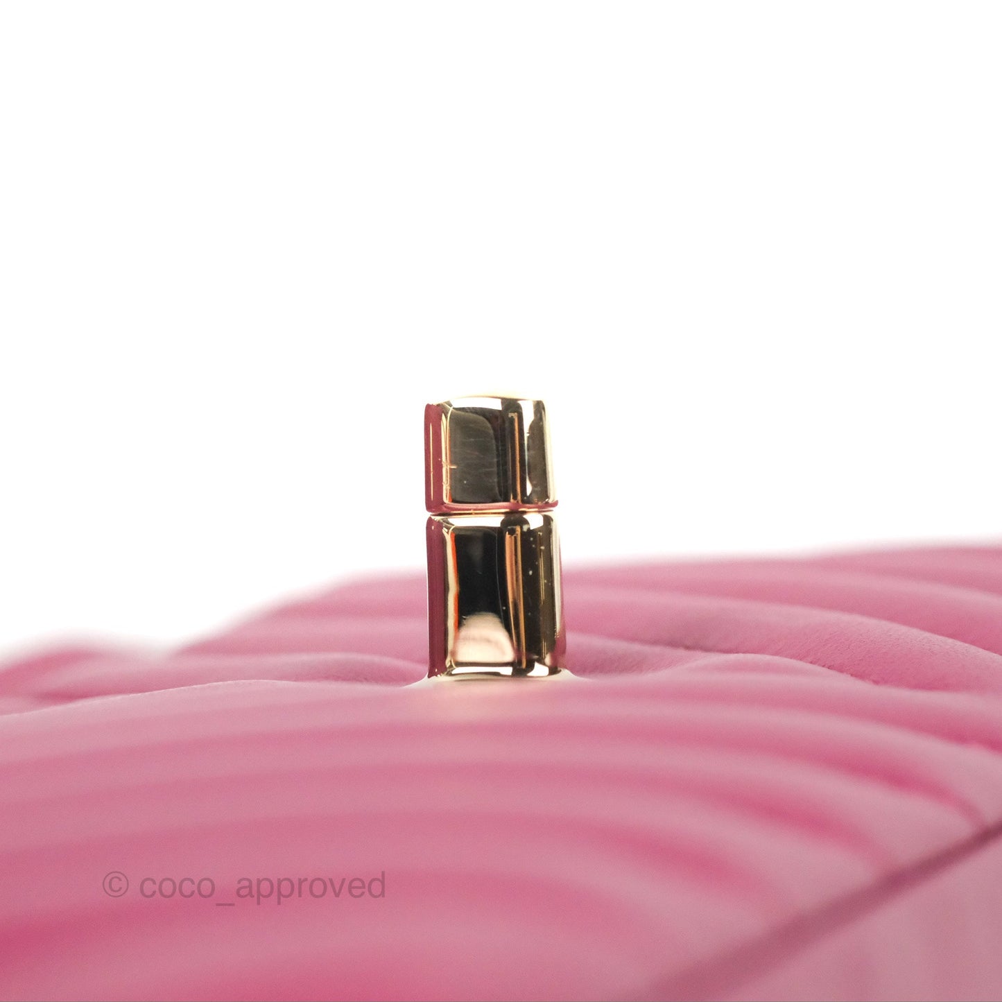Chanel Medium Classic Flap Chevron Plum Pink Lambskin Gold Hardware