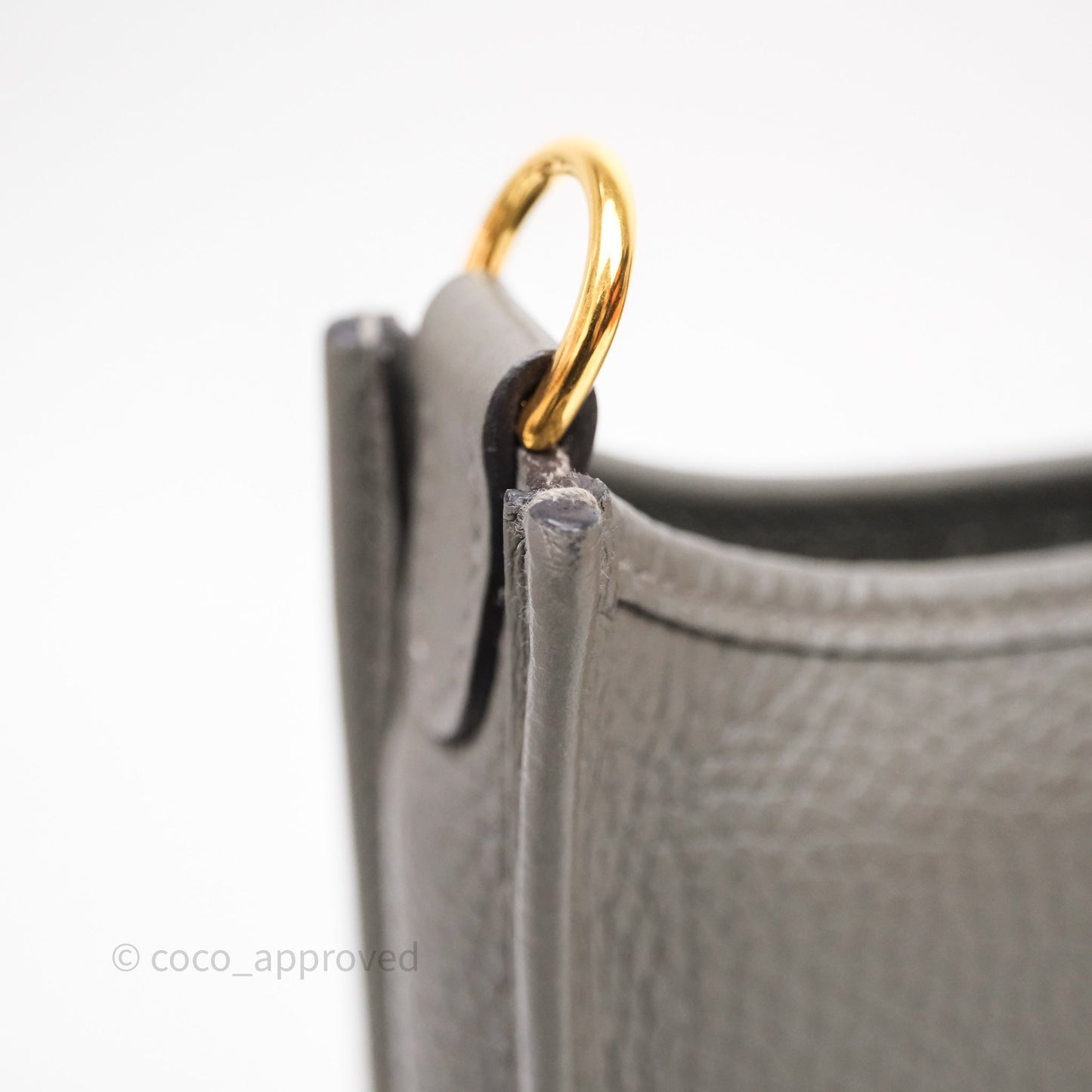 Hermès Mini Evelyne 16 Gris Meyer 0L Clemence Gold Hardware