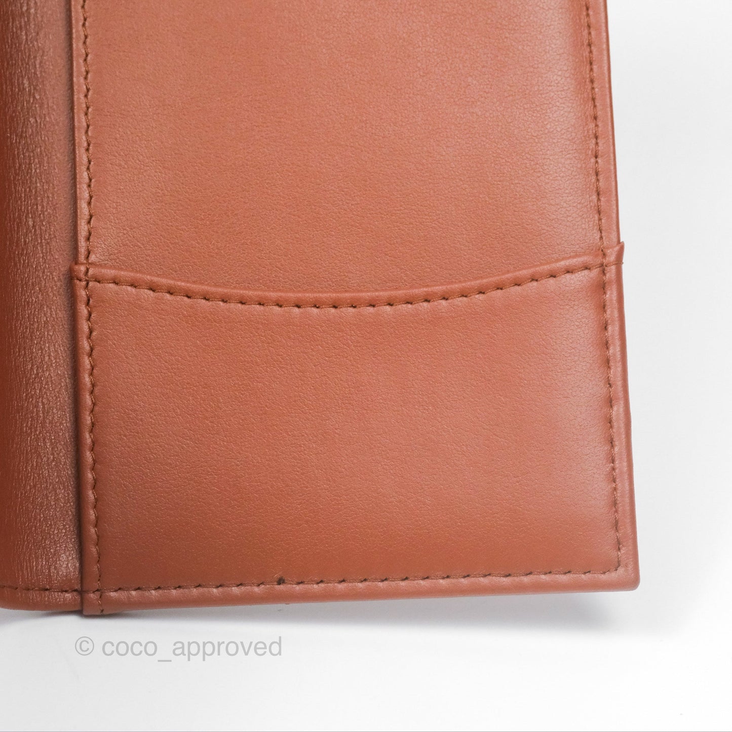 Chanel 19 Quilted Passport Holder Tan Lambskin Gold Hardware