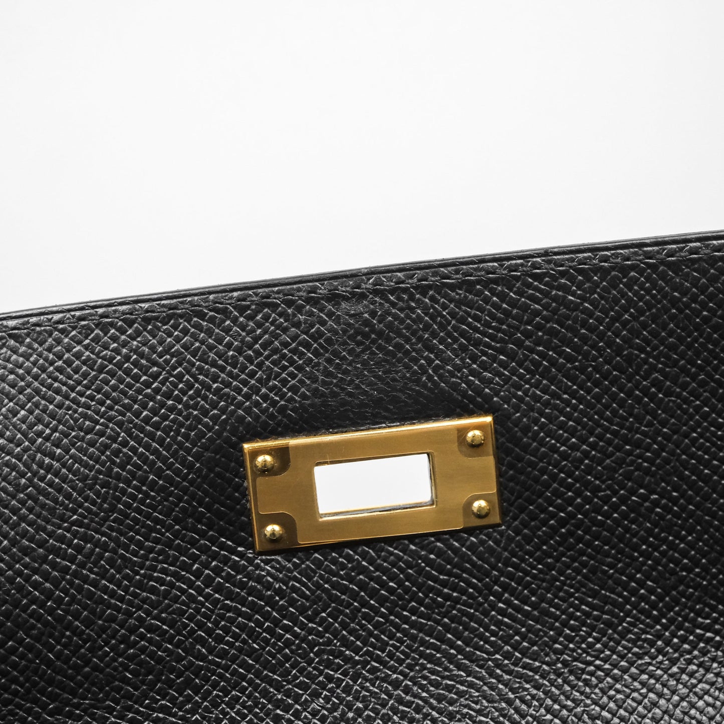 Hermès Kelly 28 Sellier Black Noir 89 Epsom Gold Hardware