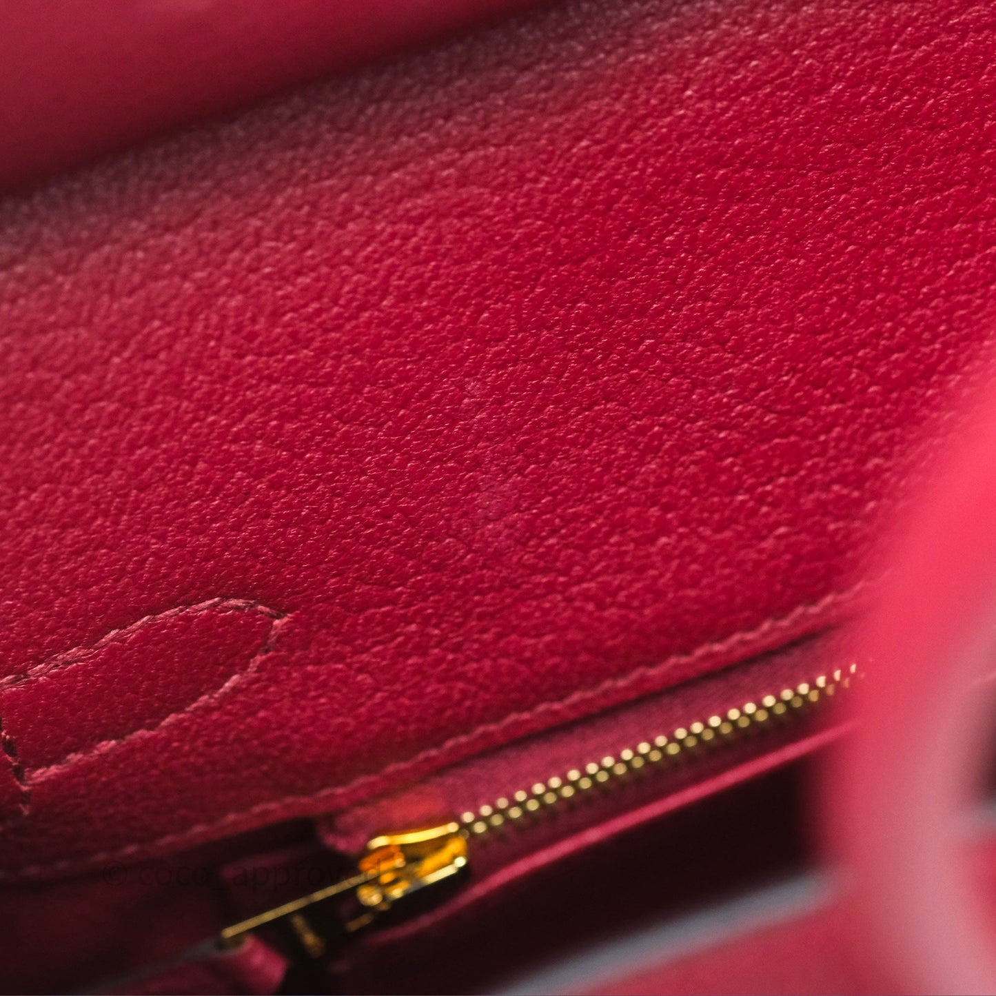 Hermès Birkin 25 Retourne Rouge Grenat Togo Gold Hardware