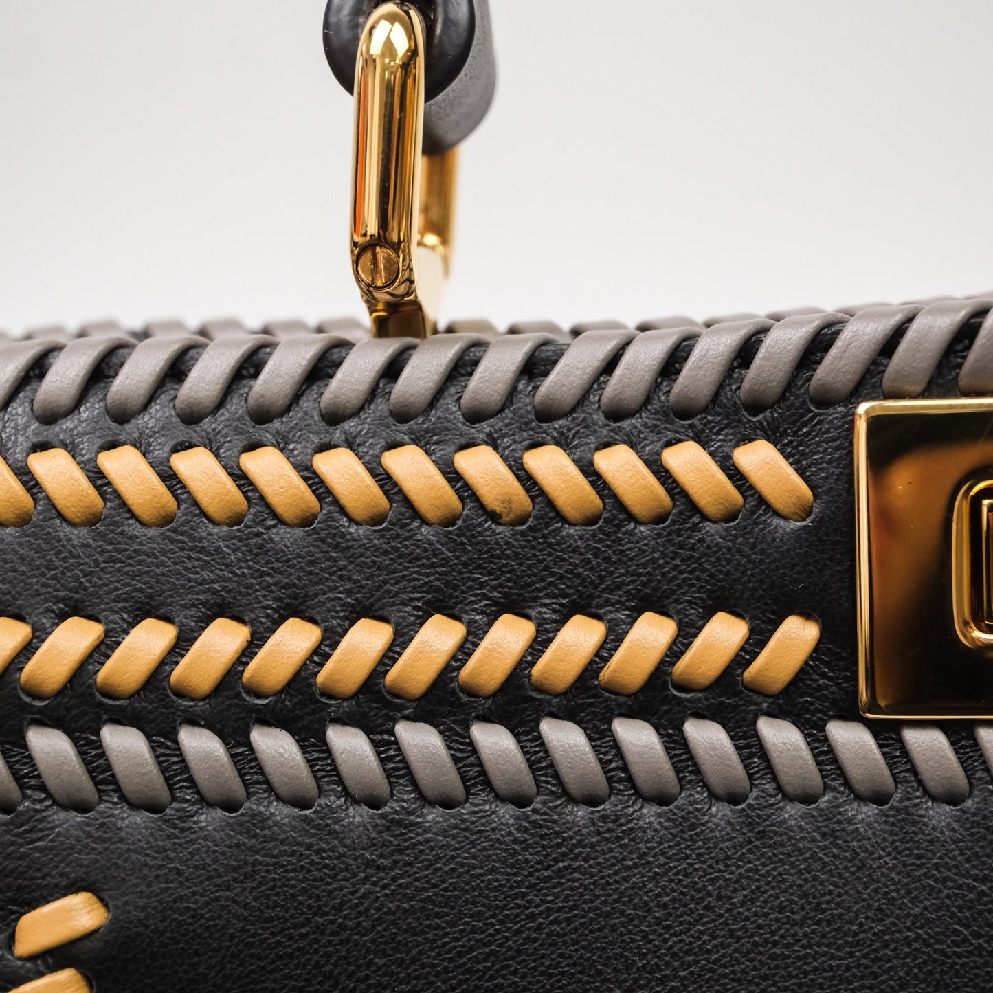 Fendi Small Peekaboo Iseeu Black/ Grey