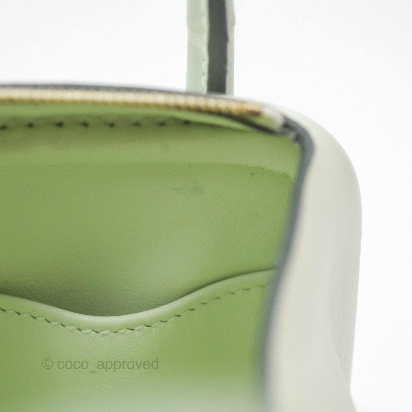 Hermès Mini Lindy Touch Vert Fizz 0S Swift Alligator Handle Gold Hardware