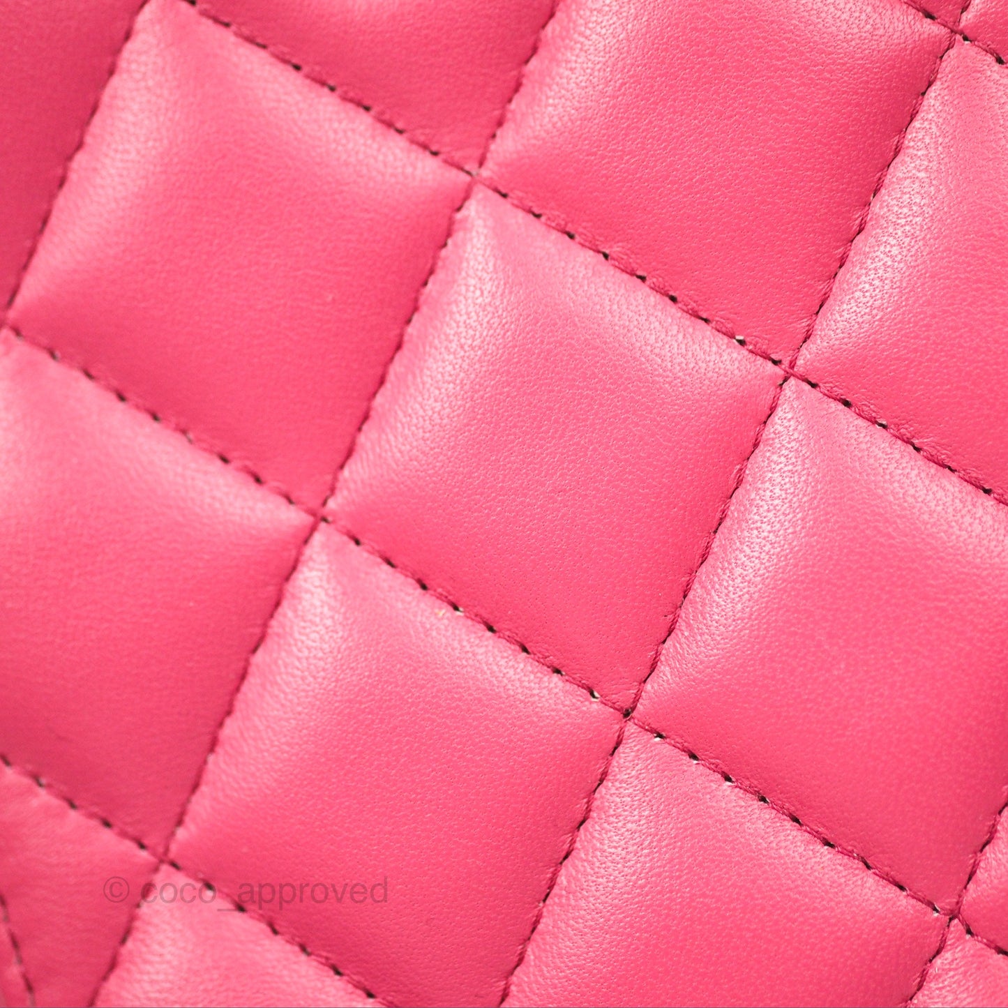 Chanel Quilted Phone Holder Pink Lambskin Silver Hardware