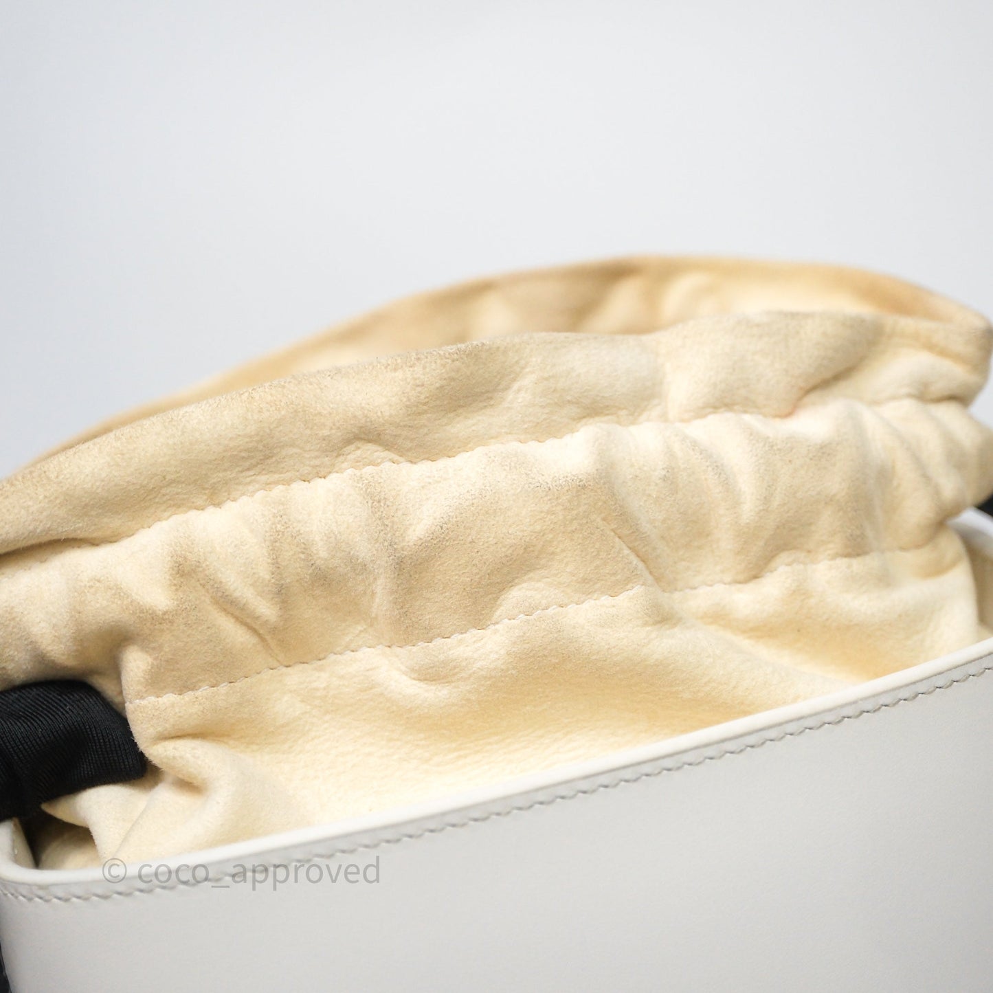 Dior Small Vibe Bucket Bag White Navy Smooth Calfskin
