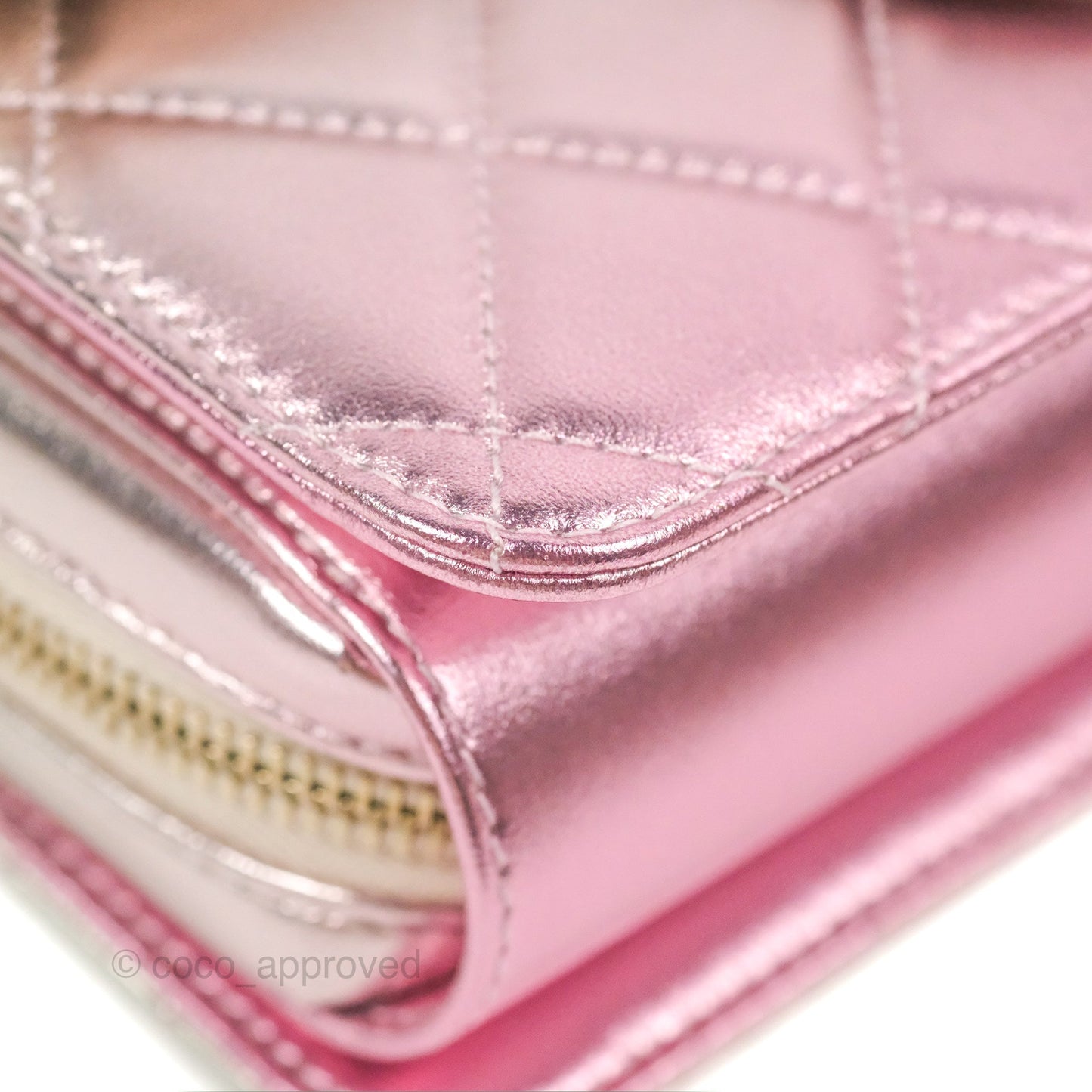 Chanel Mini Flap Bag Metallic Gradient Pink/Silver Lambskin Gold Hardware