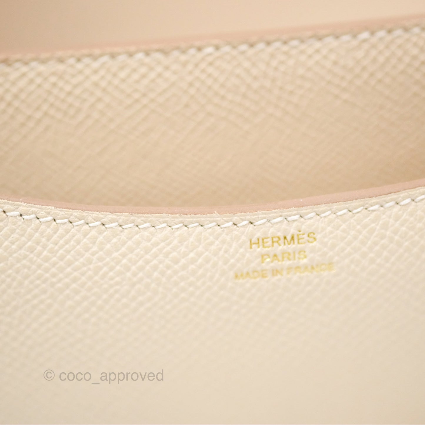 Hermès Constance Mini 18cm Craie Epsom Gold Hardware