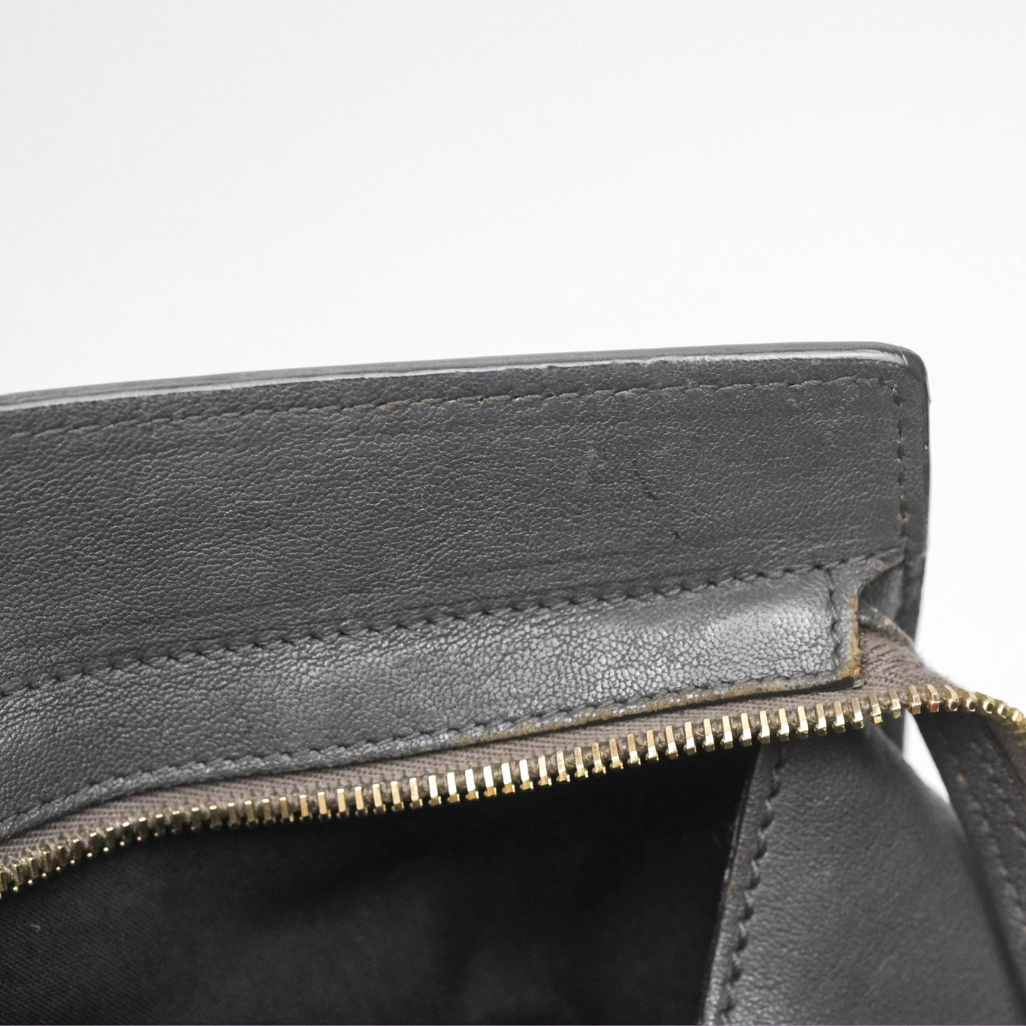Saint Laurent Chyc Bag Dark Grey Calfskin Gold Hardware