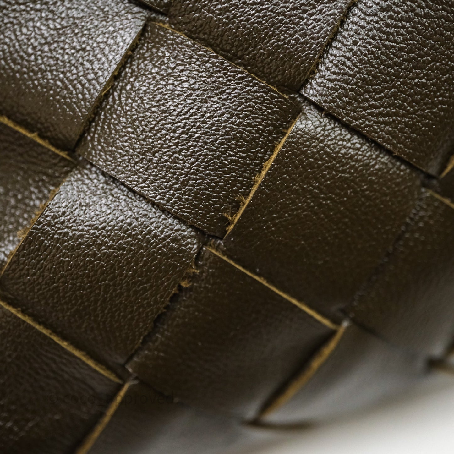 Bottega Veneta Mini Hop Khaki Intrecciato Leather