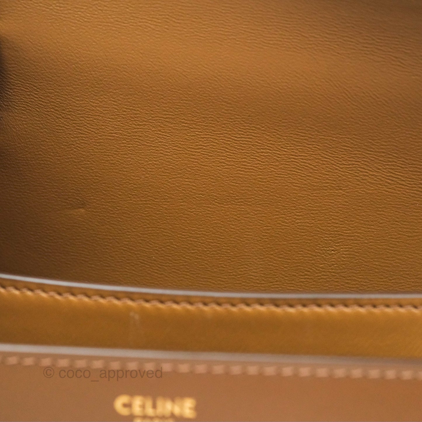 Celine Teen Classic Box Flap Caramel Calfskin